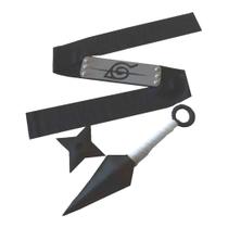 Kit de Acessórios Ninja - Shuriken, Kunai e Bandana