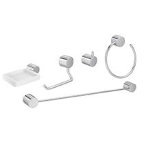 Kit de Acessórios P/ Banheiro 5 Peças Cromado Flex 2000 Deca Kit de Acessórios P/ Banheiro 5 Peças Cromado Flex 2000 Deca