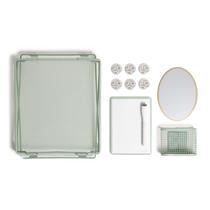 Kit de acessórios para armários U Brands Urban Garden com ímãs e espelho Kit de acessórios para armários U Brands Urban Garden com ímãs e espelho