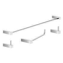 Kit De Acessórios Para Banheiro 4 Peças Metal Alto Brilho 2050TR Troia Kit De Acessórios Para Banheiro 4 Peças Metal Alto Brilho 2050TR Troia