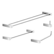 Kit De Acessórios Para Banheiro 4 Peças Metal Alto Brilho 2060TR Troia Kit De Acessórios Para Banheiro 4 Peças Metal Alto Brilho 2060TR Troia