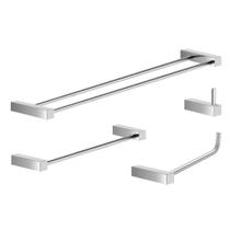 Kit De Acessórios Para Banheiro 4 Peças Metal Escovado 2060TR Troia