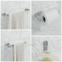 Kit De Acessórios Para Banheiro 4 Peças Stander Polido