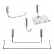 Kit De Acessórios para Banheiro 5 Peças Idea Cromado Docol