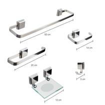 Kit De Acessórios Para Banheiro 5 Peças Linha Luxo Sab Vidro Kit De Acessórios Para Banheiro 5 Peças Linha Luxo Sab Vidro