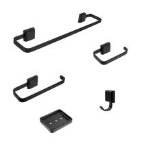 Kit De Acessórios Para Banheiro 5 Peças Luxo Preto Kit De Acessórios Para Banheiro 5 Peças Luxo Preto
