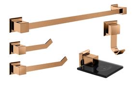 Kit de Acessórios para Banheiro 5 Peças Ro7009 Ducon Metais Kit de Acessórios para Banheiro 5 Peças Ro7009 Ducon Metais