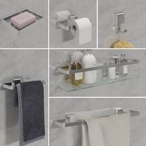 Kit De Acessórios Para Banheiro 6 Peças Linha Luxo Saboneteira Inox