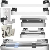 Kit de Acessórios Para Banheiro 7 Peças Inox F.ELG Kit de Acessórios Para Banheiro 7 Peças Inox F.ELG