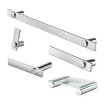 Kit De Acessórios Para Banheiro Aço Inox Alto Brilho 2080PM Patmos Kit De Acessórios Para Banheiro Aço Inox Alto Brilho 2080PM Patmos