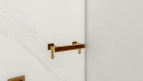 Kit de Acessórios Para Banheiro com 6 Peças em Aço Inox Dourado Linha Larissa Stainless