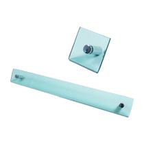 Kit De Acessórios Para Banheiro Incolor Em Vidro Polido