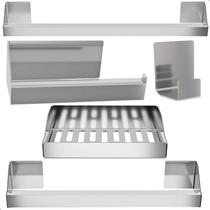 Kit de Acessórios Para Banheiro Inox 5 Pcs U.Master Slim DF Kit de Acessórios Para Banheiro Inox 5 Pcs U.Master Slim DF