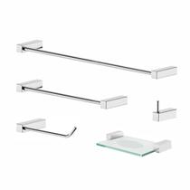 Kit De Acessórios Para Banheiro Metal Alto Brilho 2080TR Troia