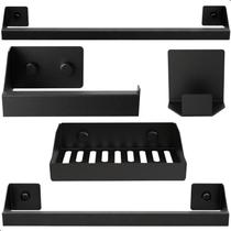 Kit de Acessórios Para Banheiro Preto 5Pcs U.Master Slim DF Kit de Acessórios Para Banheiro Preto 5Pcs U.Master Slim DF