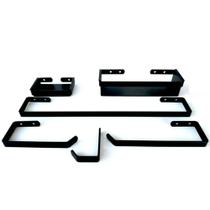 Kit De Acessórios Para Banheiro Preto Fosco 6 Peças Linha Stander Kit De Acessórios Para Banheiro Preto Fosco 6 Peças Linha Stander