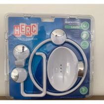Kit de acessórios para banheiro Toalheiro Cabideiro Saboneteira Papeleira Kit de acessórios para banheiro Toalheiro Cabideiro Saboneteira Papeleira