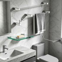 Kit De Acessórios Para Banheiro Troia 5 Peças Alto Brilho Pia, lavabo e Box Grego Metal Kit De Acessórios Para Banheiro Troia 5 Peças Alto Brilho Pia, lavabo e Box Grego Metal
