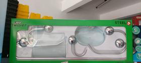 Kit de Acessórios para Banheiro Twister 5 Peças em abs - steel design