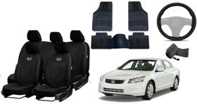 Kit de Acessórios para Carro: Capa de Couro 00-12, Tapetes e Capa de Volante Kit de Acessórios para Carro: Capa de Couro 00-12, Tapetes e Capa de Volante