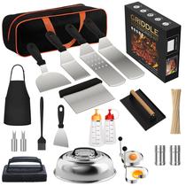 Kit de Acessórios para Chapa Furnhome 120 Peças em Aço Inoxidável Kit de Acessórios para Chapa Furnhome 120 Peças em Aço Inoxidável