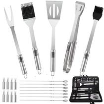 Kit de acessórios para churrasco Cooking Coll 21 unidades de aço inoxidável