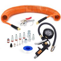Kit de acessórios para compressores de ar FyPower 18 peças com mangueira de 25 pés Kit de acessórios para compressores de ar FyPower 18 peças com mangueira de 25 pés