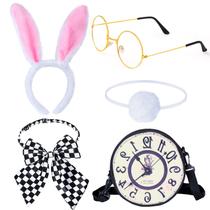 Kit de acessórios para fantasias Keymall White Rabbit Easter, 5 unidades