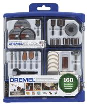 Kit de acessórios para ferramentas rotativas Dremel de 160 peças com tecnologia EZ Lock