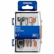 Kit de Acessórios para Mini Retífica Dremel com 16 Peças 734 p/ Metal DREMEL