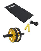 Kit de acessorios para treino funcional-roda/corda/colchonete