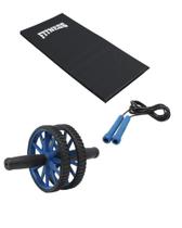 Kit de acessorios para treino funcional-roda/corda/colchonete Kit de acessorios para treino funcional-roda/corda/colchonete