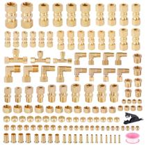 Kit de acessórios para tubos de compressão de latão 135 unidades HASAOMOI