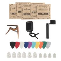 Kit de acessórios para ukulele Donux Nylon Strings Tuner Capo 28PCS