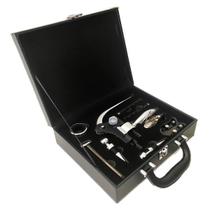 Kit de Acessórios para Vinho Estojo Luxo 9 Peças Saca Rolhas