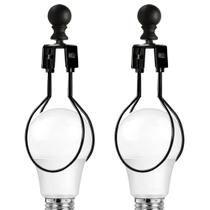 Kit de Adaptador com Presilha para Cúpula de Abajur Asjeumt Preto em Metal 2 Peças