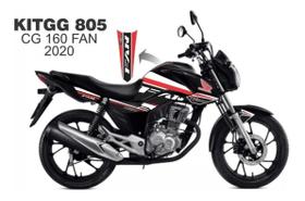 Kit de Adesivo P/ Personalização Moto Honda CG Fan 160 2020