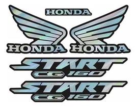 Kit De Adesivo Para Moto Honda Start 160 Holográfico Afl156