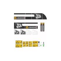 Kit de Adesivos Compatível JCB JS 200 LC - 30un
