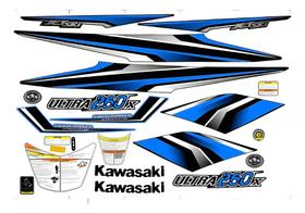 Kit de Adesivos Compatível Jet Ski Kawasaki Ultra 260X Azul Kit de Adesivos Compatível Jet Ski Kawasaki Ultra 260X Azul