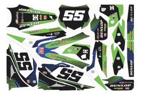 Kit de Adesivos Compatível Kawasaki KLX 300 1995 Kit de Adesivos Compatível Kawasaki KLX 300 1995