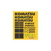 Kit de Adesivos compatível Komatsu PC200 Avance Kit de Adesivos compatível Komatsu PC200 Avance