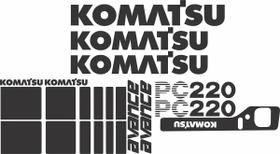 Kit de Adesivos Compatível Komatsu PC220A Avanço 38pç Kit de Adesivos Compatível Komatsu PC220A Avanço 38pç