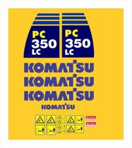 Kit de Adesivos Compatível Komatsu PC350LC Padrão Kit de Adesivos Compatível Komatsu PC350LC Padrão