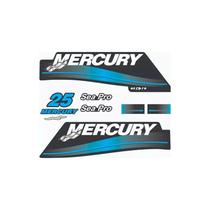 Kit de Adesivos Compatível Mercury 25HP Sea Pro Kit de Adesivos Compatível Mercury 25HP Sea Pro