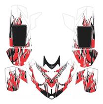 Kit de Adesivos Compatível Polaris Predator 500 15pç Kit de Adesivos Compatível Polaris Predator 500 15pç