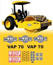 Kit de Adesivos Compatível Rolo Muller VAP 70 Kit de Adesivos Compatível Rolo Muller VAP 70