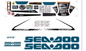 Kit de Adesivos Compatível Sea-Doo GTX 2018+ Azul Kit de Adesivos Compatível Sea-Doo GTX 2018+ Azul