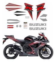 Kit de Adesivos Compatível Suzuki GSX-R 750 2006 Preto/Vinho Kit de Adesivos Compatível Suzuki GSX-R 750 2006 Preto/Vinho