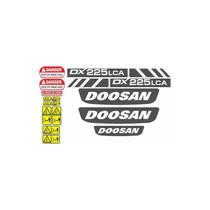 Kit de Adesivos Doosan DX225 LCA Compatível Escavadeira Kit de Adesivos Doosan DX225 LCA Compatível Escavadeira